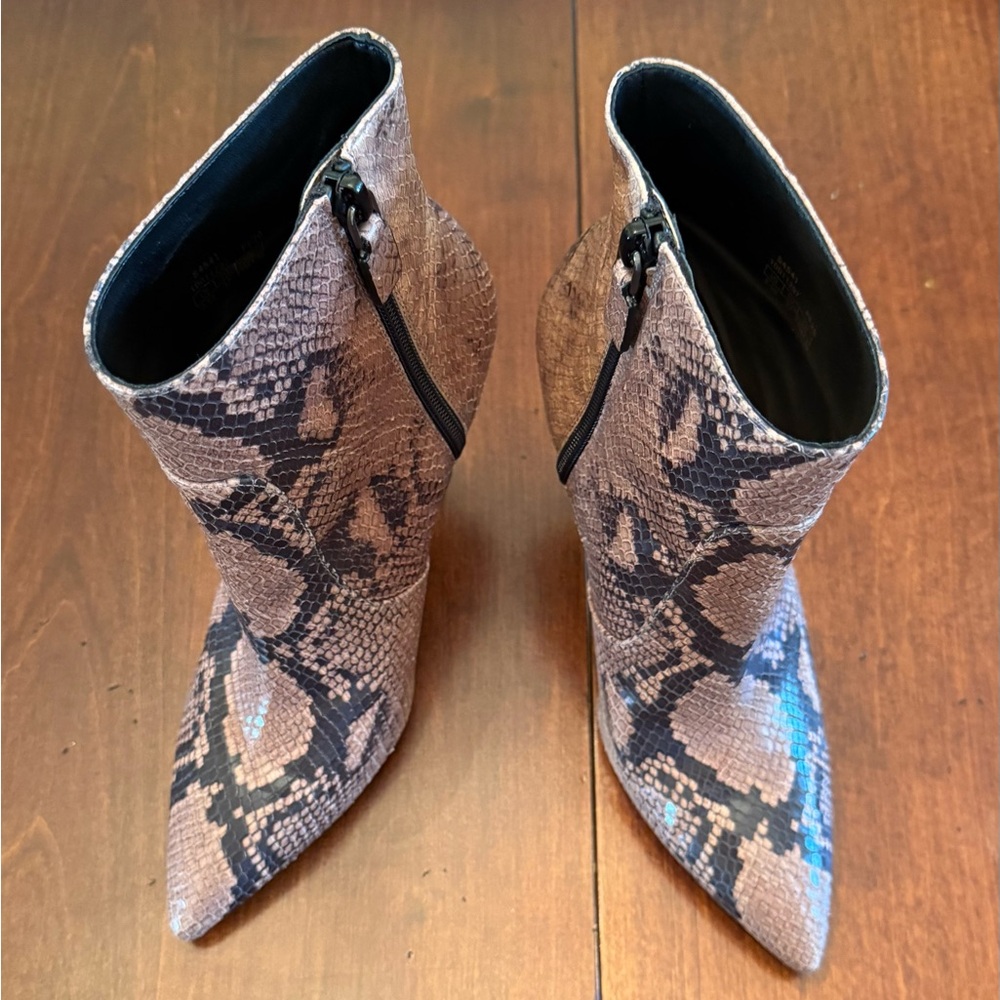 Stuart Weitzman Melena snakeskin booties